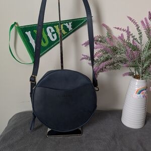 Portland Leather Goods Navy Circle Bag
